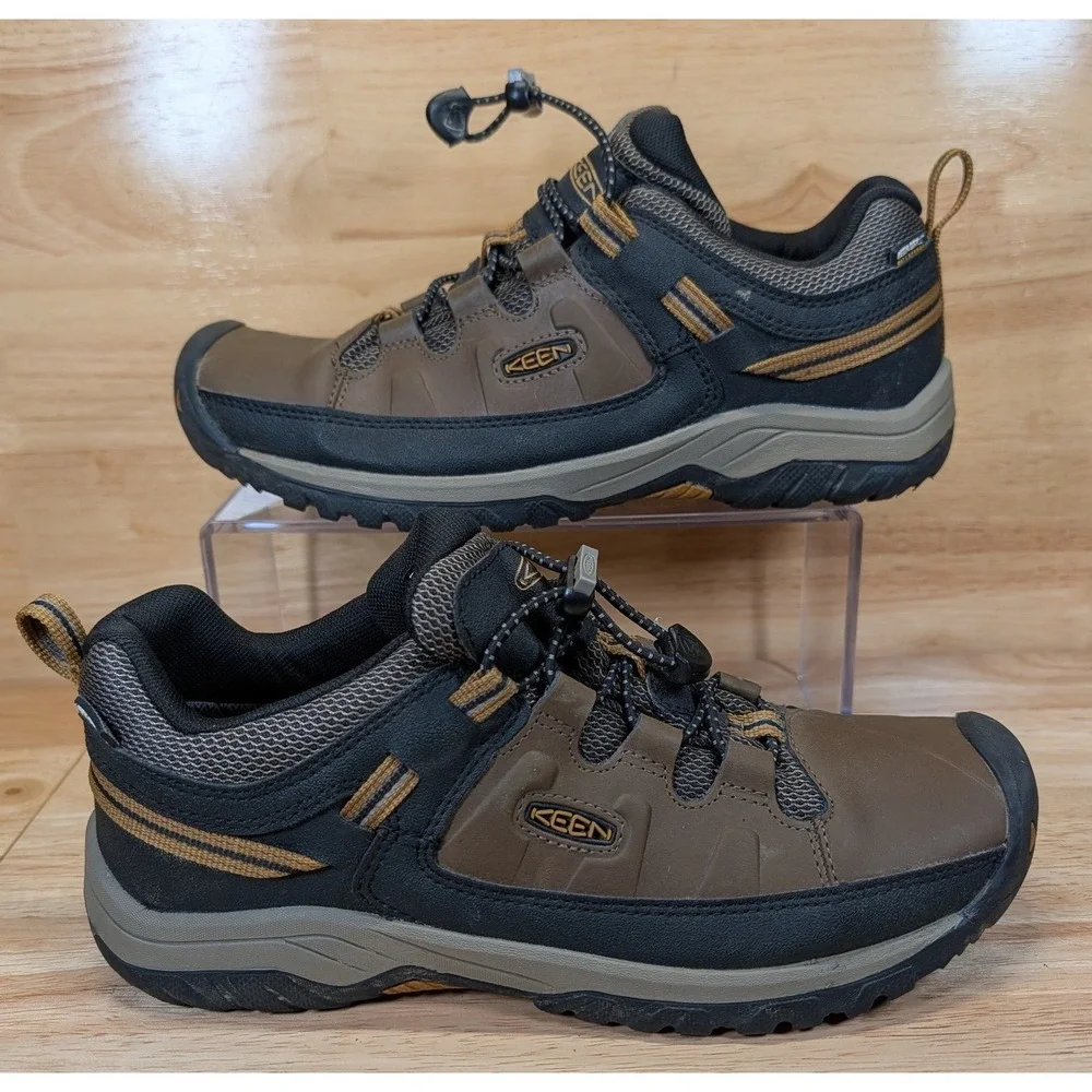 Keen Targhee Waterproof Hiking Shoes Brown‎ Black Youth 6 Women 7.5 1019828